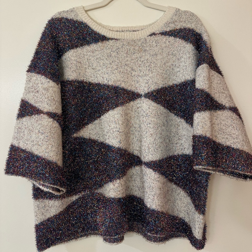 Moth Anthropologie sparkly tinsel sweater Size M